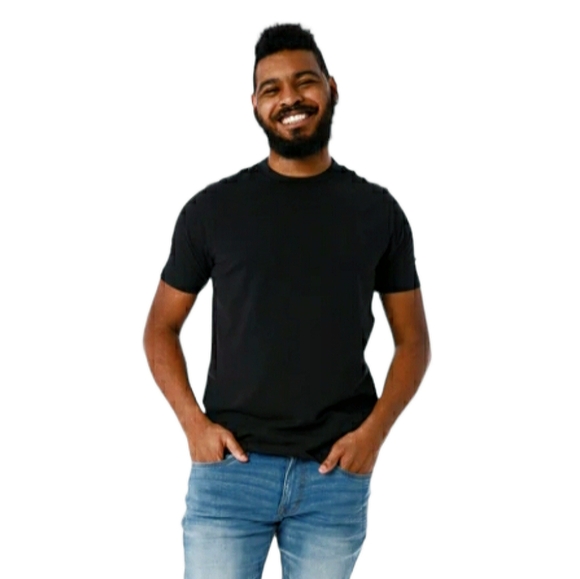 The Perfect Jean NYC Mens Organic Cotton Crew Neck XL T-Shirt Black NWT - Picture 2 of 7